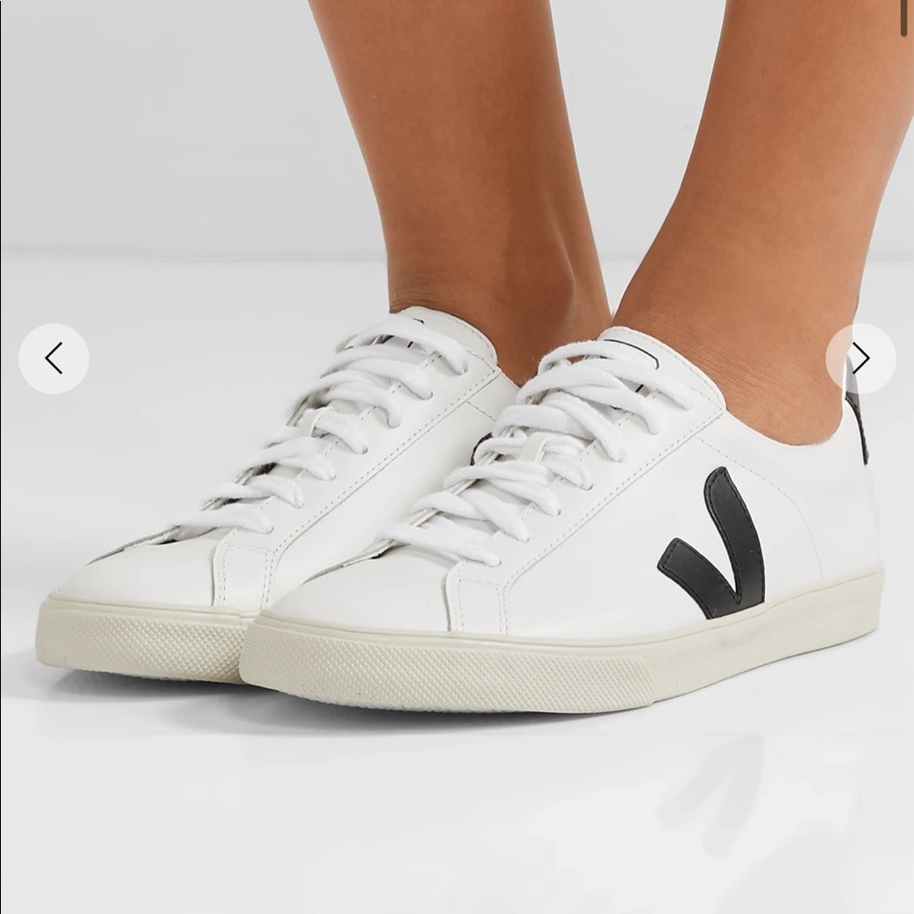 VEJA Esplar rubber-trimmed leather sneakers